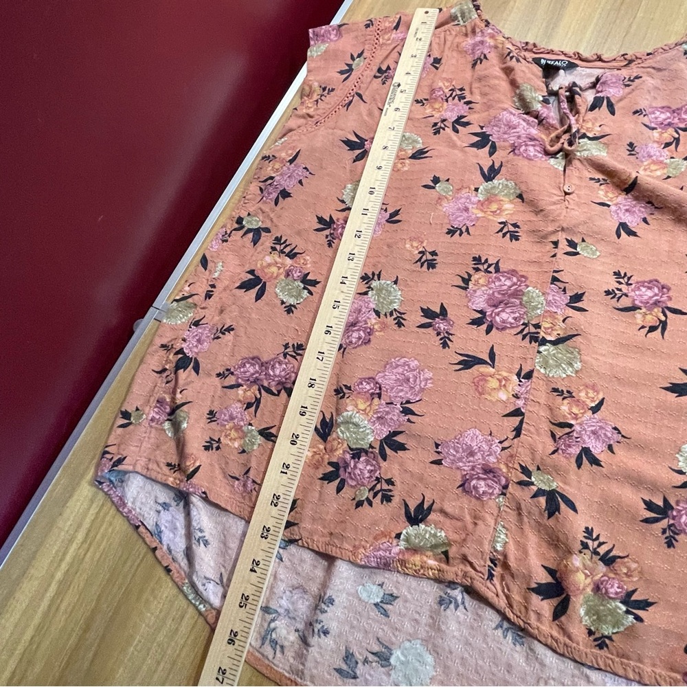 Buffalo David Bitton Floral Blouse - Orange and Pink - Picture 5 of 7
